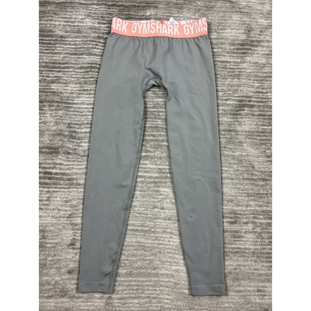 Gym Shark Leggings Womens‎ Small Gray Cropped Pull On Elastic Waist Athleisure